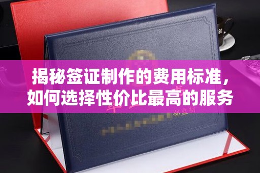 新余揭秘签证制作的费用标准，如何选择性价比最高的服务？