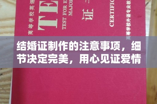 新余结婚证制作的注意事项，细节决定完美，用心见证爱情